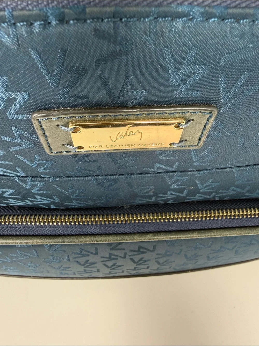 Velez Colombian Leather Blue Laptop Bag with Top Handle and Detachable Strap